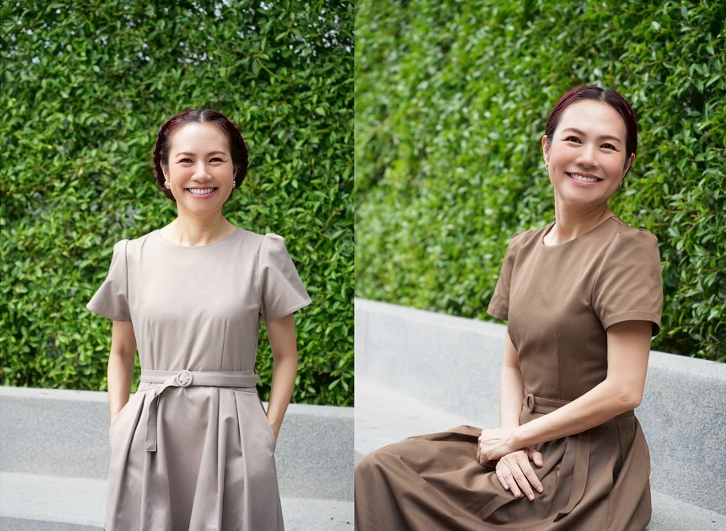 เดรสเข็มขัดกลม